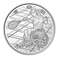 東京2020パラリンピック競技大会記念硬貨（第二次)水泳1000円銀貨幣
